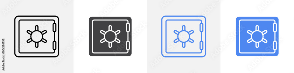 vault icon vector set use for web vault icon vector set use for web