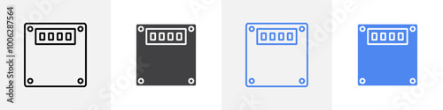 weighting scale icon vector set use for web