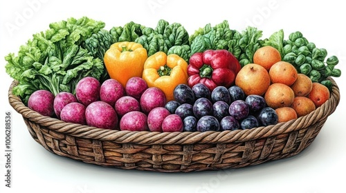 A Basket of Fresh Produce