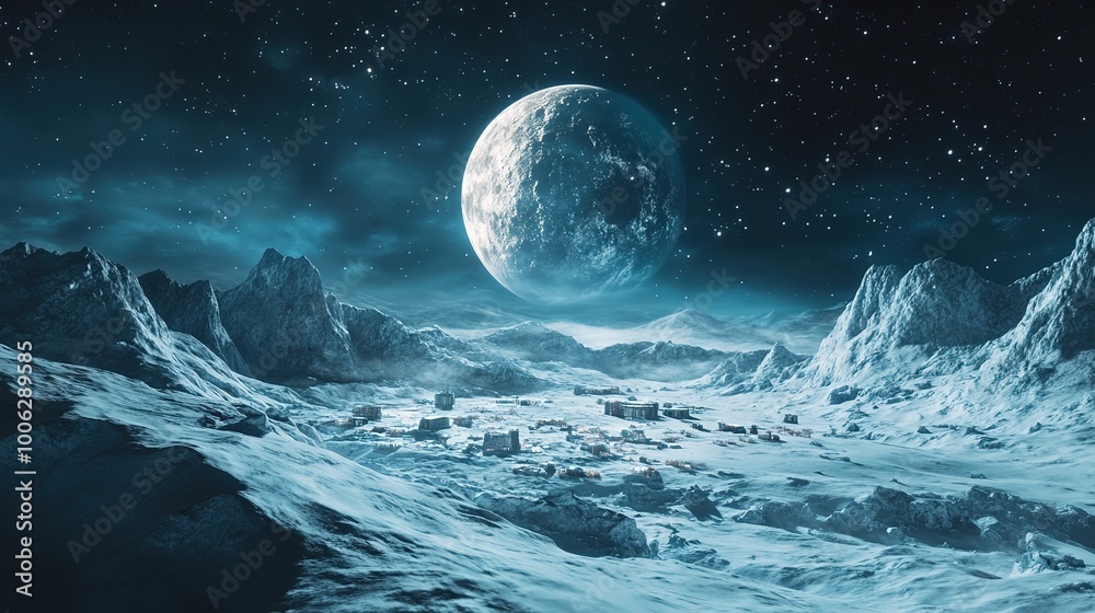 Science Fiction Day background, future Earth and space science fiction illustrations,generated with AI. Science Fiction Day background, future Earth and space science fiction illustrations,generated with AI.