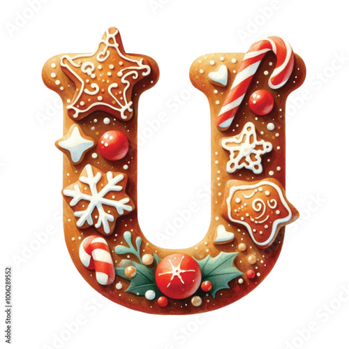 Christmas Gingerbread Cookie Alphabet