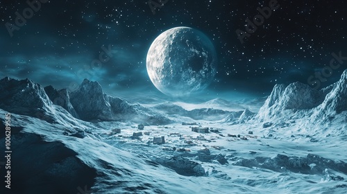 Science Fiction Day background, future Earth and space science fiction illustrations,generated with AI.