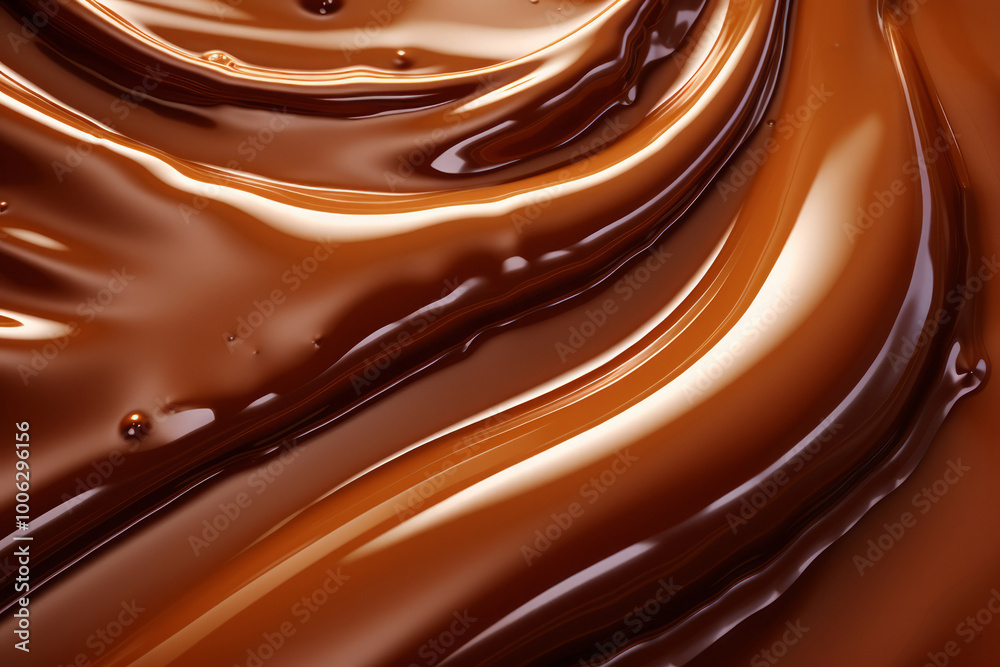 Processed collage of melted liquid chocolate texture. Background for banner, backdrop or texture Processed collage of melted liquid chocolate texture. Background for banner, backdrop or texture