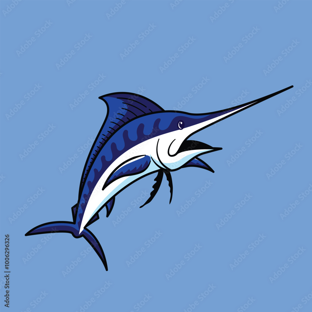 Illustration of marlin fish Illustration of marlin fish