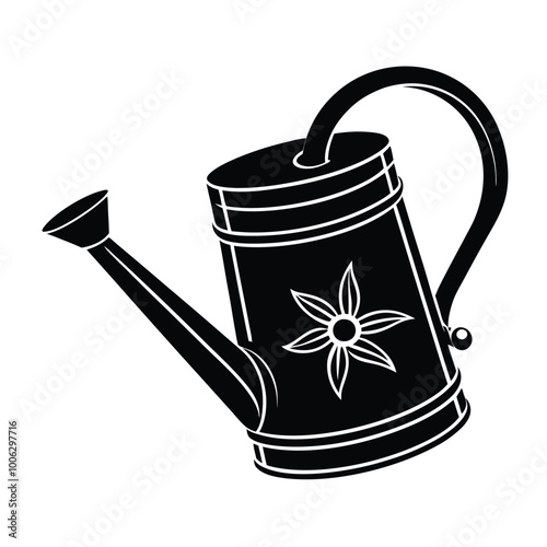 watering can illustration silhouette vector