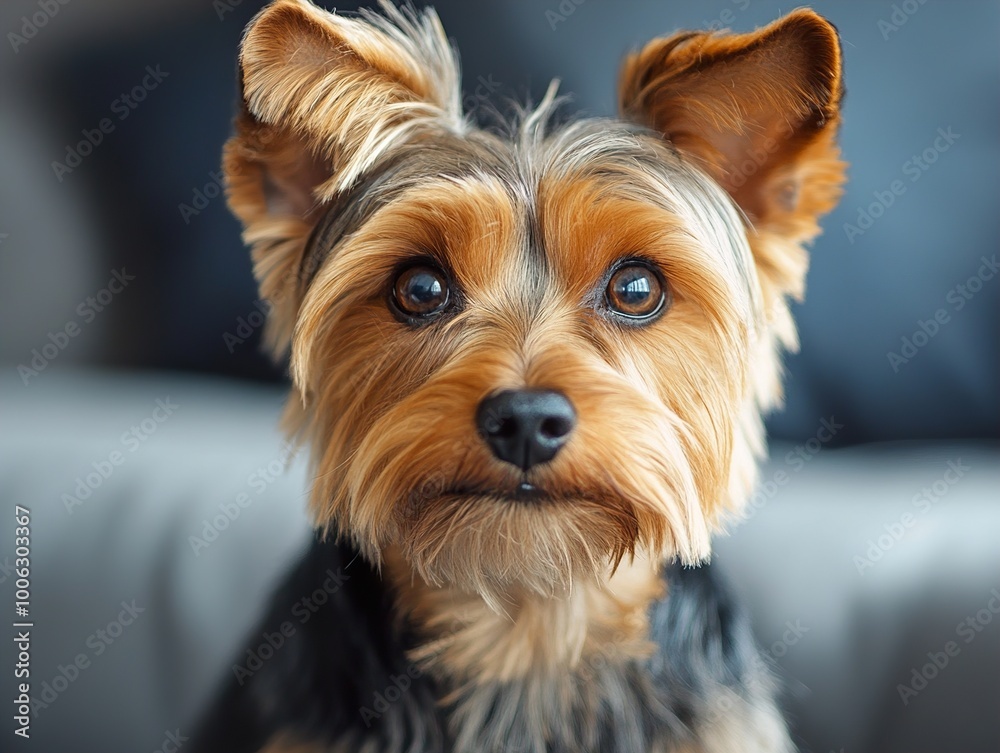 Adorable Yorkshire Terrier Puppy Close Up Portrait Adorable Yorkshire Terrier Puppy Close Up Portrait