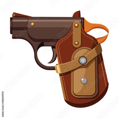 gun and bullets vector