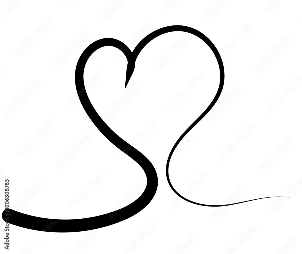Hand drawn Doodle hearts sketch. Various different hand drawn heart icon love collection isolated on Transparent background. black heart symbol for Valentines Day. vector illustration Hand drawn Doodle hearts sketch. Various different hand drawn heart icon love collection isolated on Transparent background. black heart symbol for Valentines Day. vector illustration