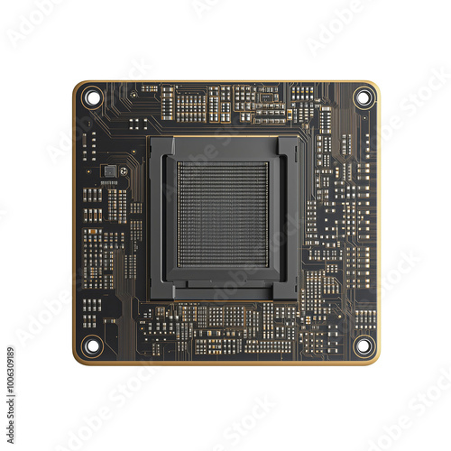 CPU (Central Processing Unit) isolated on transparent or white background