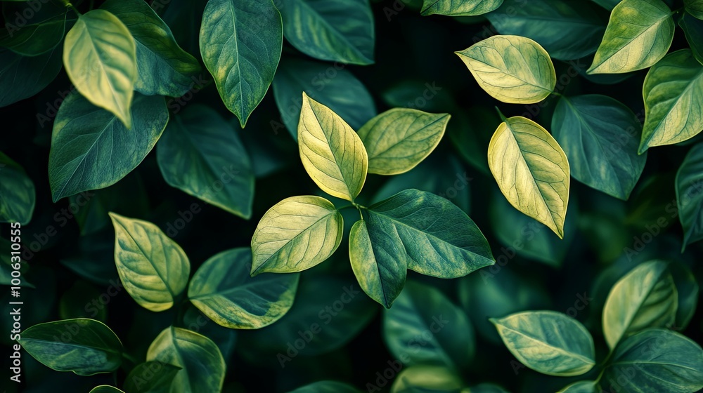 Bright green leaves background Bright green leaves background