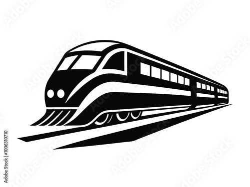 train illustration silhouette vector 