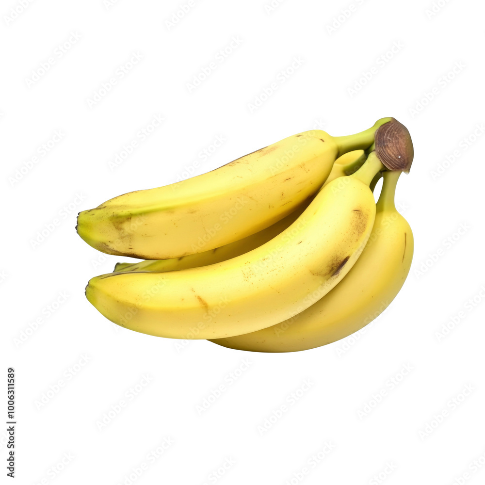 Fresh Yellow Bananas Bunch Isolated on White Fresh Yellow Bananas Bunch Isolated on White