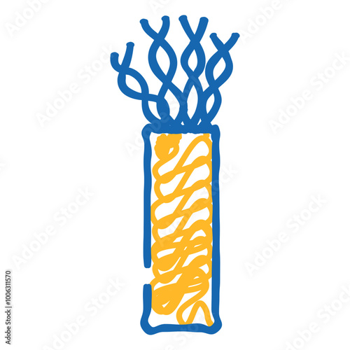 lan cable wire doodle icon sketch vector. lan cable wire sign. isolated symbol illustration