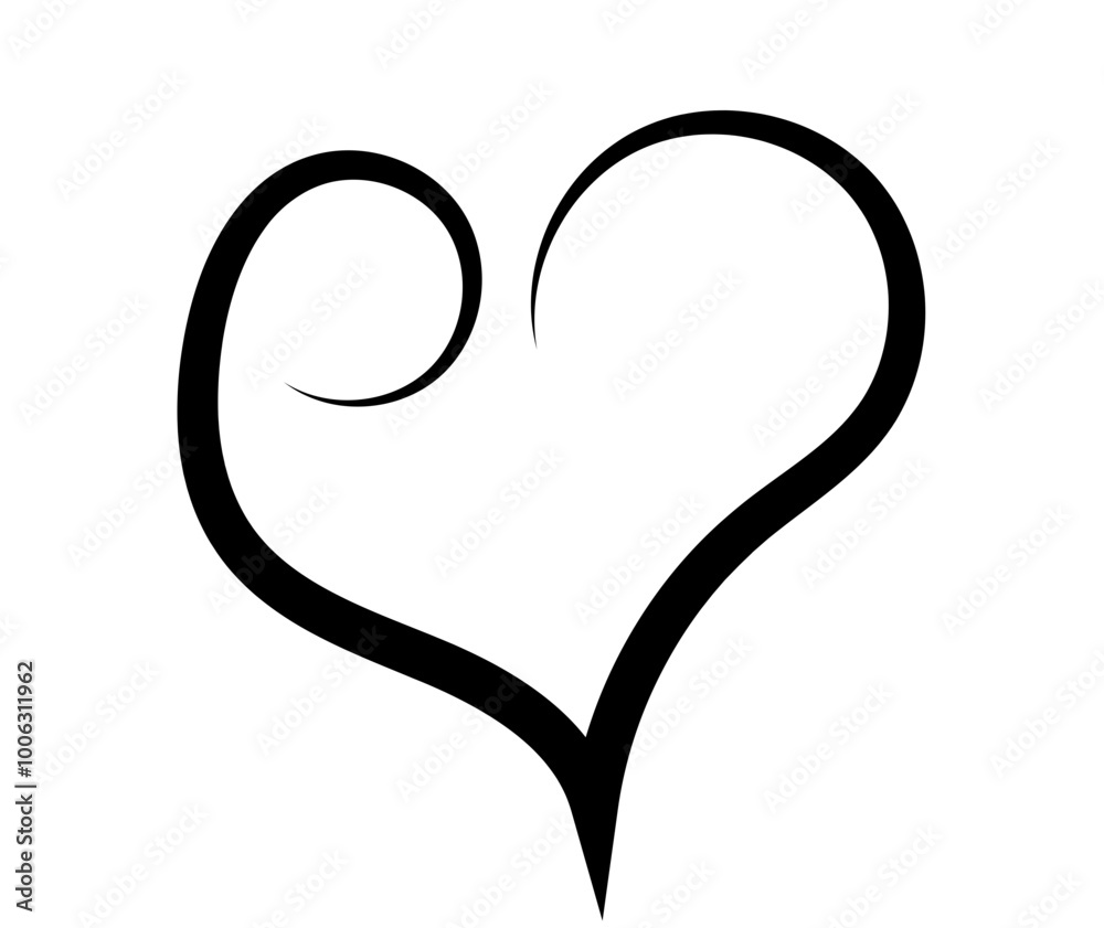 Hand drawn Doodle hearts sketch. Various different hand drawn heart icon love collection isolated on Transparent background. black heart symbol for Valentines Day. vector illustration Hand drawn Doodle hearts sketch. Various different hand drawn heart icon love collection isolated on Transparent background. black heart symbol for Valentines Day. vector illustration