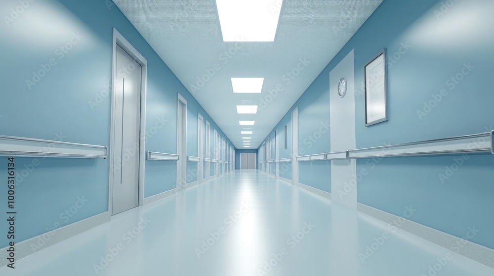 Empty Hospital Corridor Empty Hospital Corridor