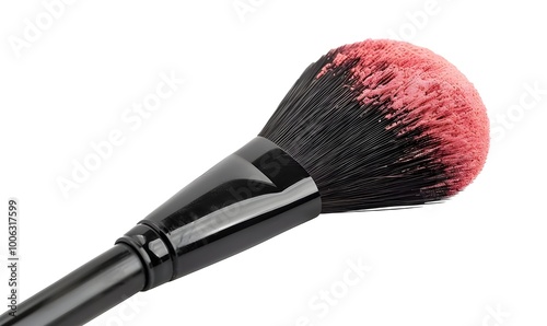 Make-up brush isolated on a white background, a beauty product for face powder