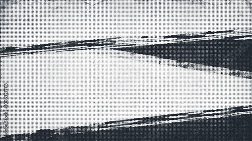 Collage of torn pieces of paper. Abstract halftone dot background. vector illustration
