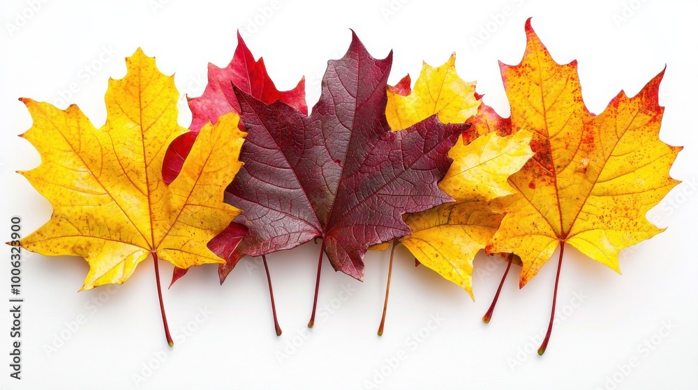 A vibrant collection of autumn leaves showcasing vivid shades of yellow, red, and orange, perfect for seasonal themes. A vibrant collection of autumn leaves showcasing vivid shades of yellow, red, and orange, perfect for seasonal themes.