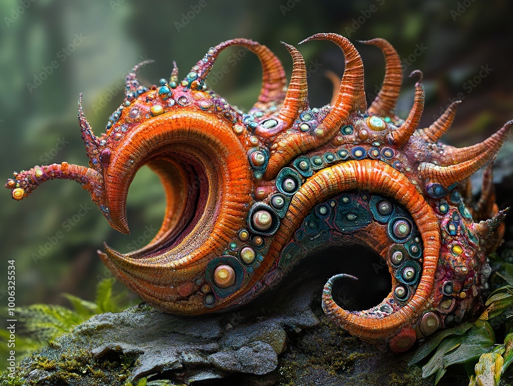 Surreal Fantasy Creature in a Forest Setting Surreal Fantasy Creature in a Forest Setting