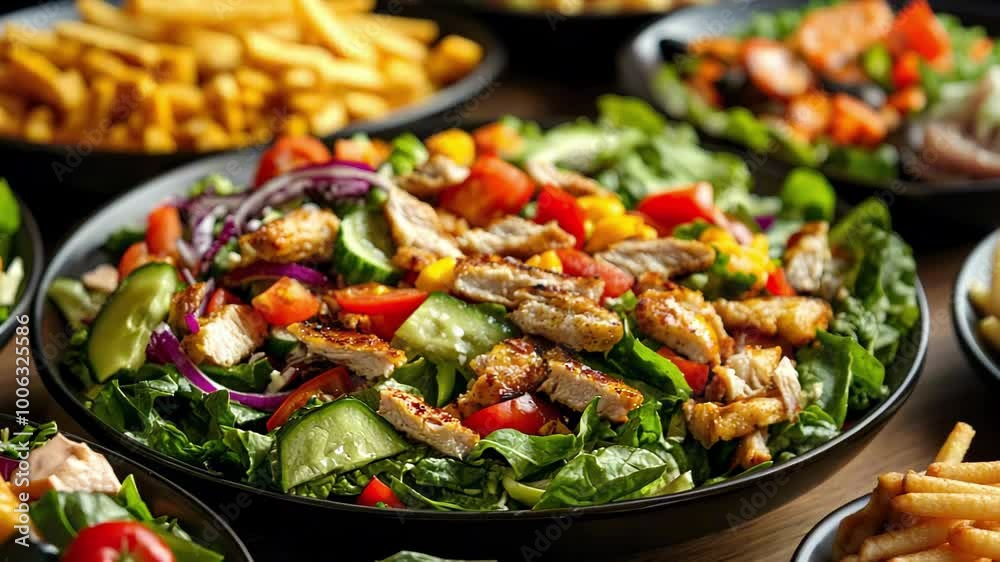 Chicken Salad with Fresh Vegetables