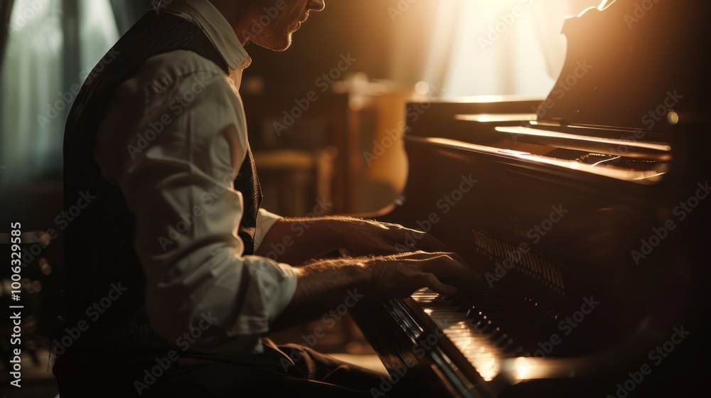 Man Playing the Piano Man Playing the Piano