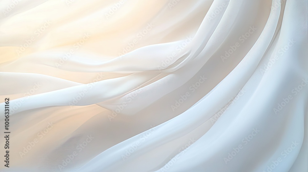 Obraz premium Smooth white texture with soft lighting effects creating a calming abstract backdrop.