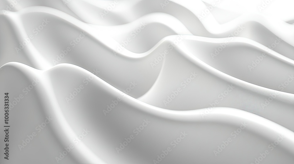 Obraz premium Smooth white texture with soft lighting effects creating a calming abstract backdrop.