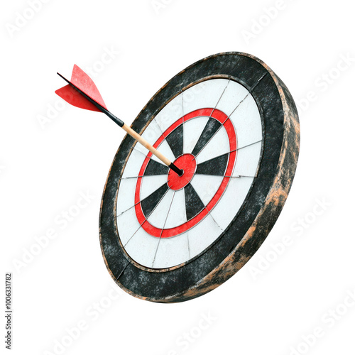 Dart board. Isolated on transparent background.