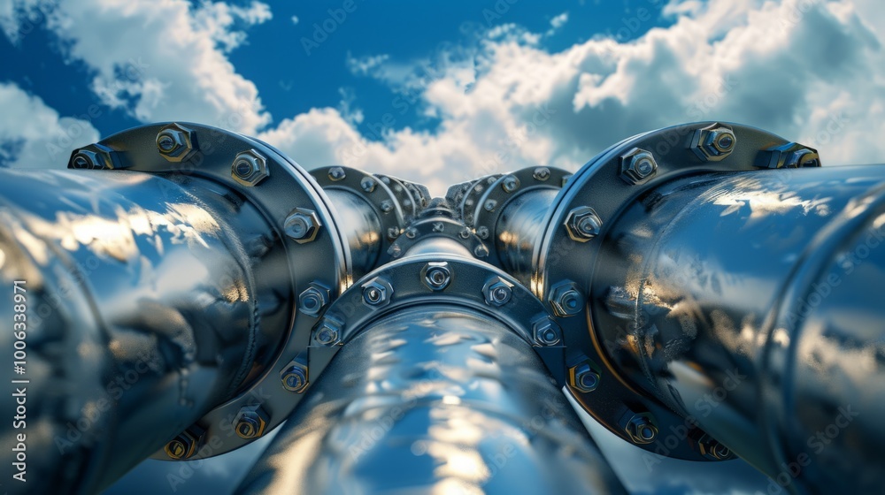 A series of pipes are shown in a close up view A series of pipes are shown in a close up view