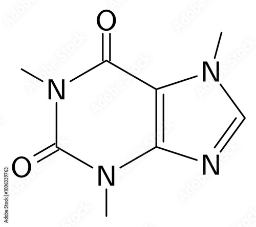 Caffeine molecule