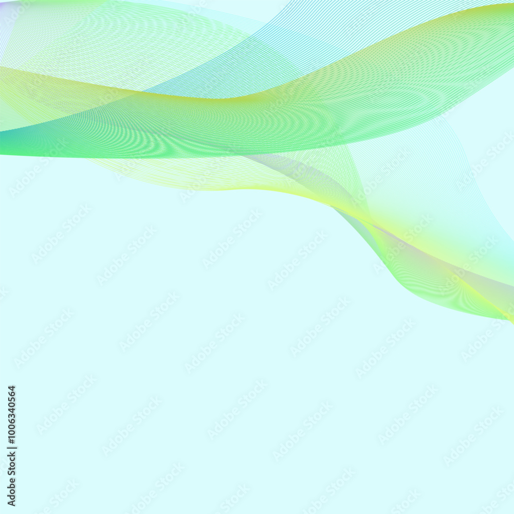 Obraz premium Blue transparent smoky wave flow,abstract wave background,design element