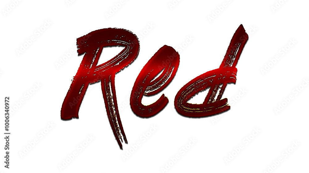 3D blood red word design of Red on white background. 3D blood red word design of Red on white background.