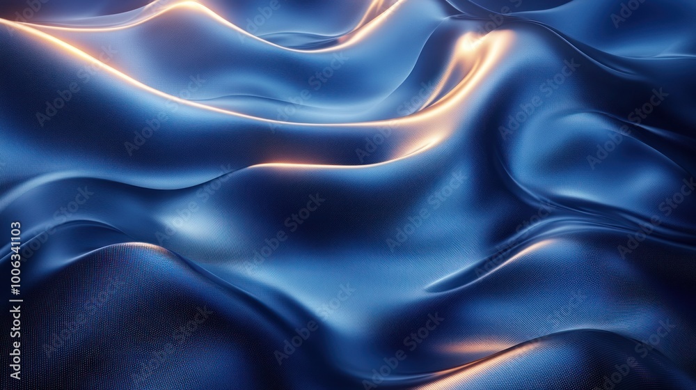 Obraz premium Abstract Blue and Orange Waves