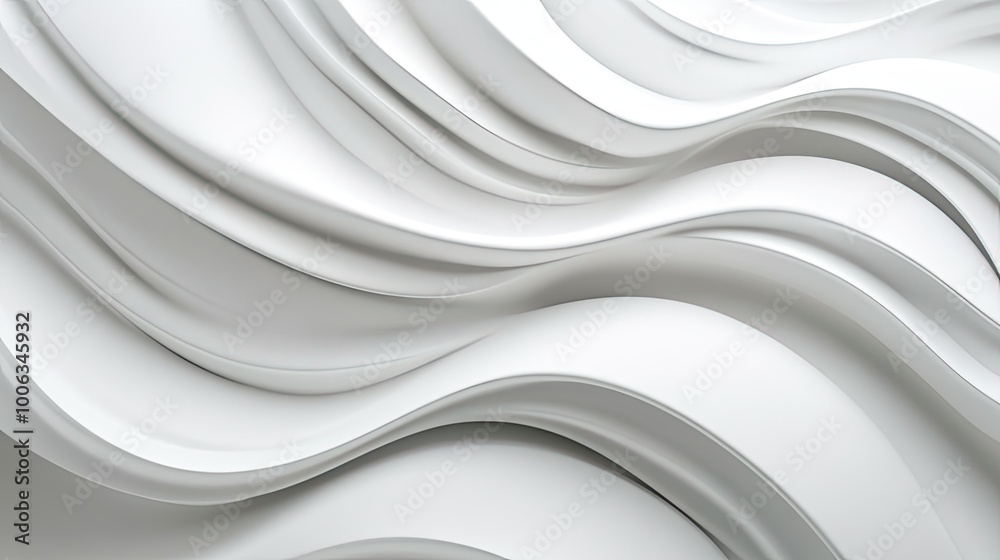 Abstract white waves softly curving across the background, smooth and minimalist design. Abstract white waves softly curving across the background, smooth and minimalist design.