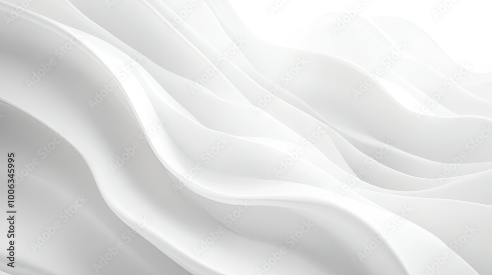Abstract white waves softly curving across the background, smooth and minimalist design. Abstract white waves softly curving across the background, smooth and minimalist design.