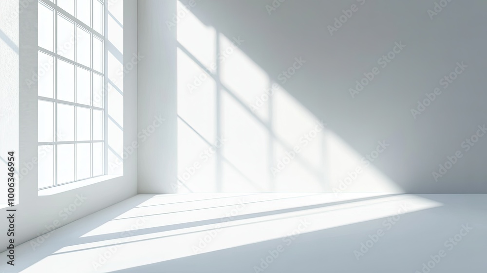 Fototapeta premium Clean white background with a slight shadow gradient, perfect for modern design concepts.