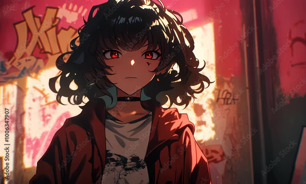 Horror-Themed Anime Girl Animation Horror-Themed Anime Girl Animation