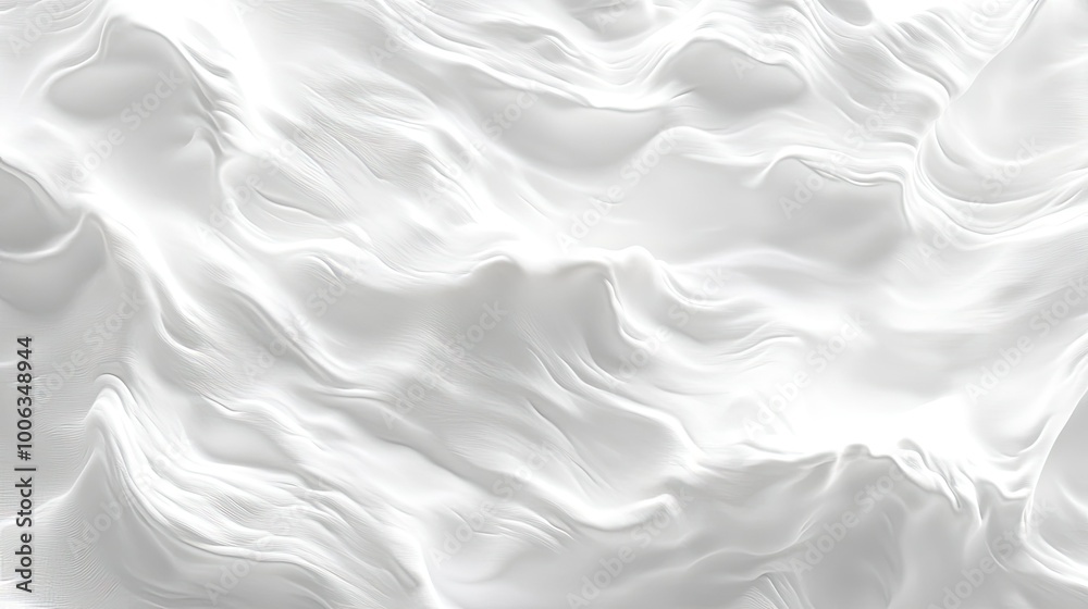 Obraz premium Minimalist white texture with small ripples, creating a soft, abstract visual.