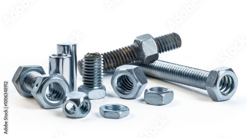 Close Up of Bolts and Nuts