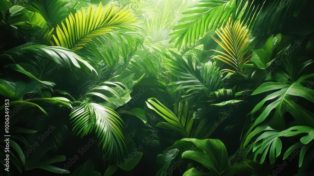 Exploring tropical rainforest, vibrant greens, soft natural lighting, dynamic movement, serene atmosphere, realism Exploring tropical rainforest, vibrant greens, soft natural lighting, dynamic movement, serene atmosphere, realism