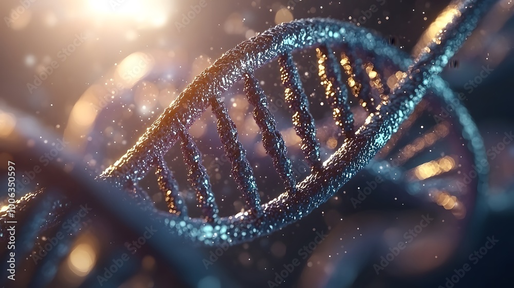 3D Visualization of Double Helix DNA Model 3D Visualization of Double Helix DNA Model