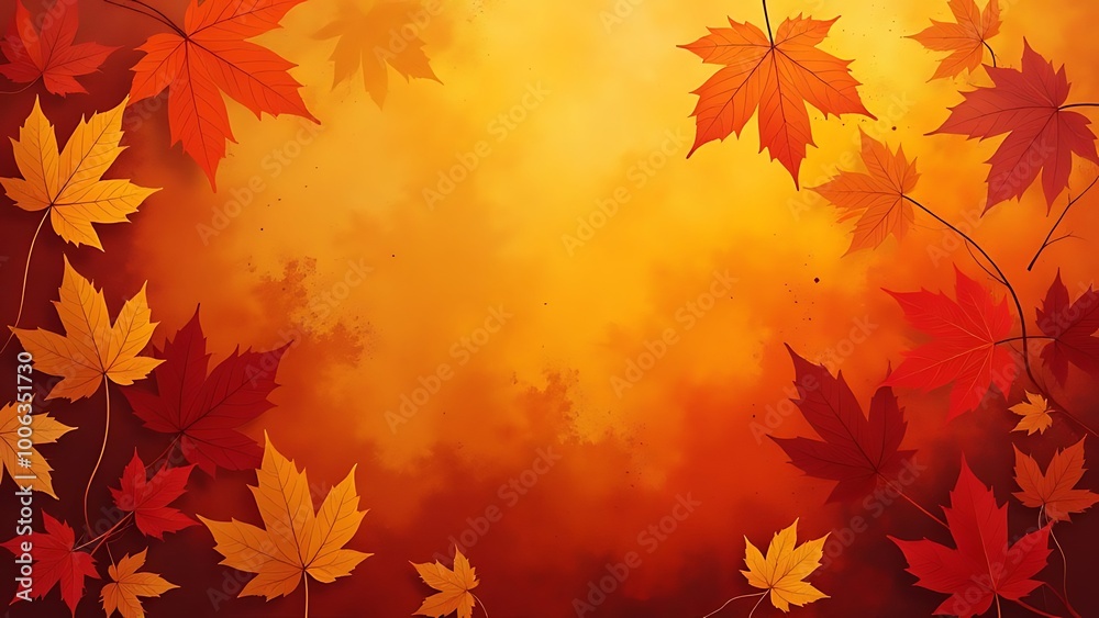 Fototapeta premium autumn leaves background. Abstract concept of fall or fall background with variegated leaf