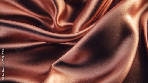 Close-up of smooth, shimmering fabric with flowing folds.