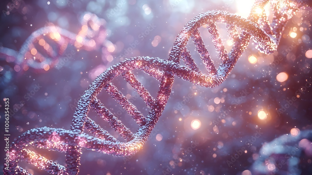 Dynamic 3D Rendering of DNA Double Helix Model Dynamic 3D Rendering of DNA Double Helix Model