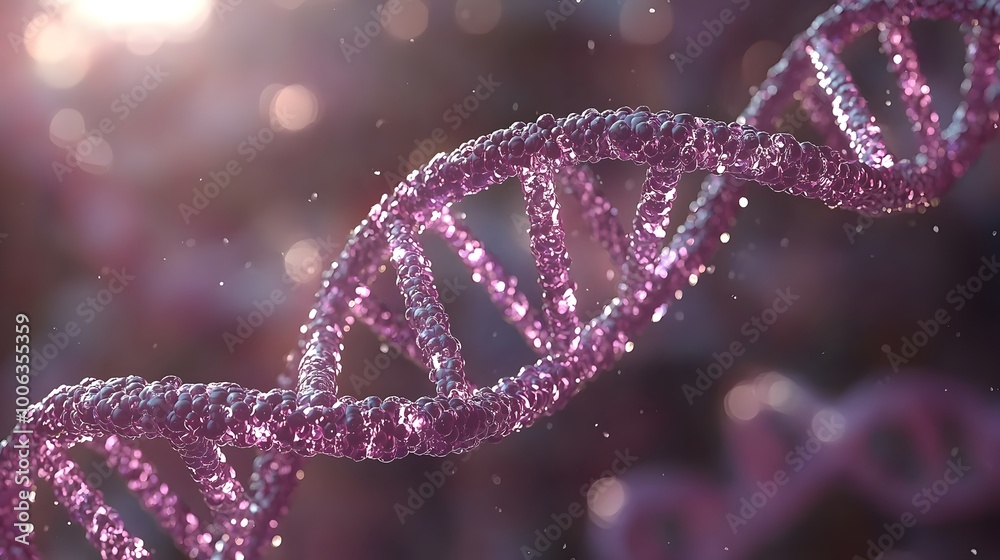 3D Illustration of a Double Helix DNA Structure 3D Illustration of a Double Helix DNA Structure