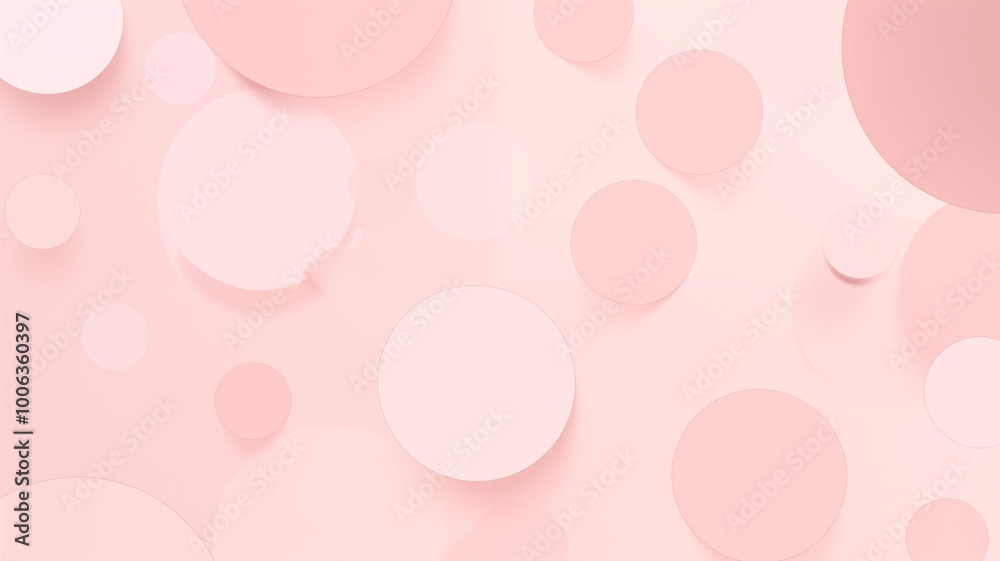Abstract background with pink circles. 3d rendering, 3d illustration. Generative AI Abstract background with pink circles. 3d rendering, 3d illustration. Generative AI