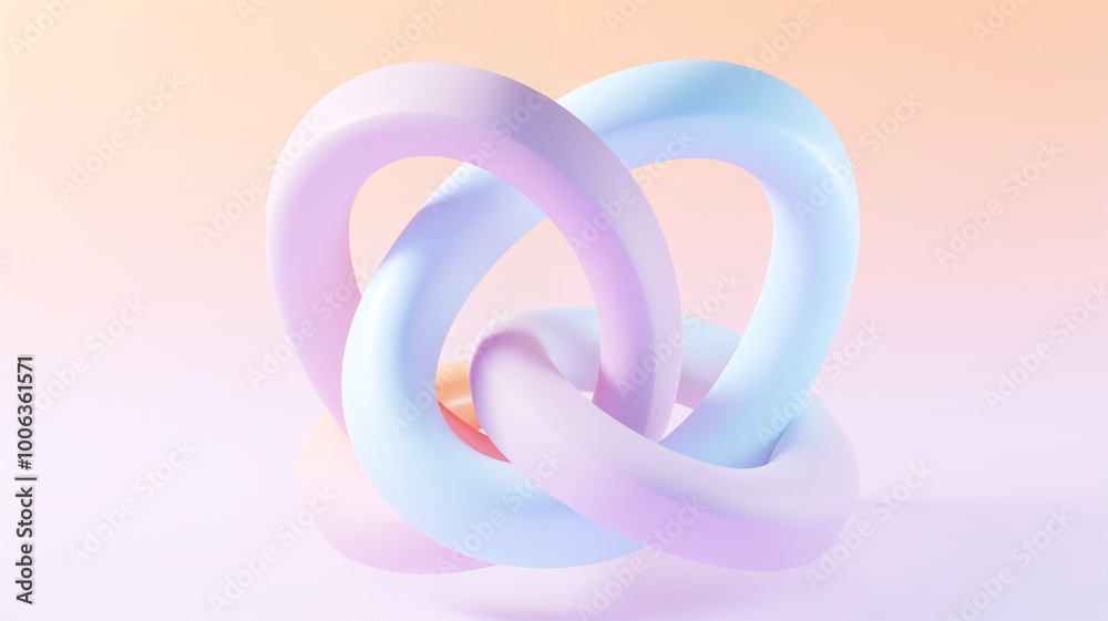 Abstract background with circles. 3d rendering of rings in pastel colors on pastel background. Generative AI Abstract background with circles. 3d rendering of rings in pastel colors on pastel background. Generative AI