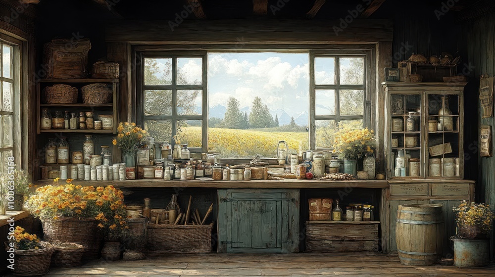 Rustic Kitchen Window Rustic Kitchen Window