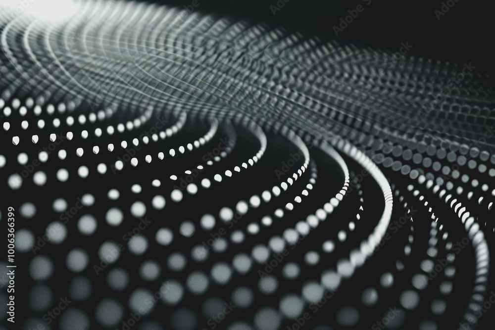 Abstract image with moving white dots on a black background in animation style. Abstract image with moving white dots on a black background in animation style.
