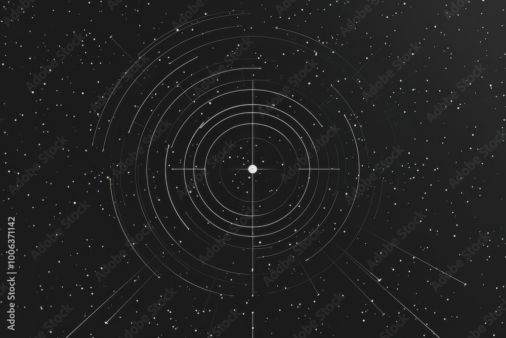 Abstract image with moving white dots on a black background in animation style. Abstract image with moving white dots on a black background in animation style.
